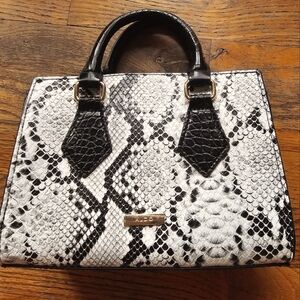 Aldo Faux Leather Snake Print Handbag